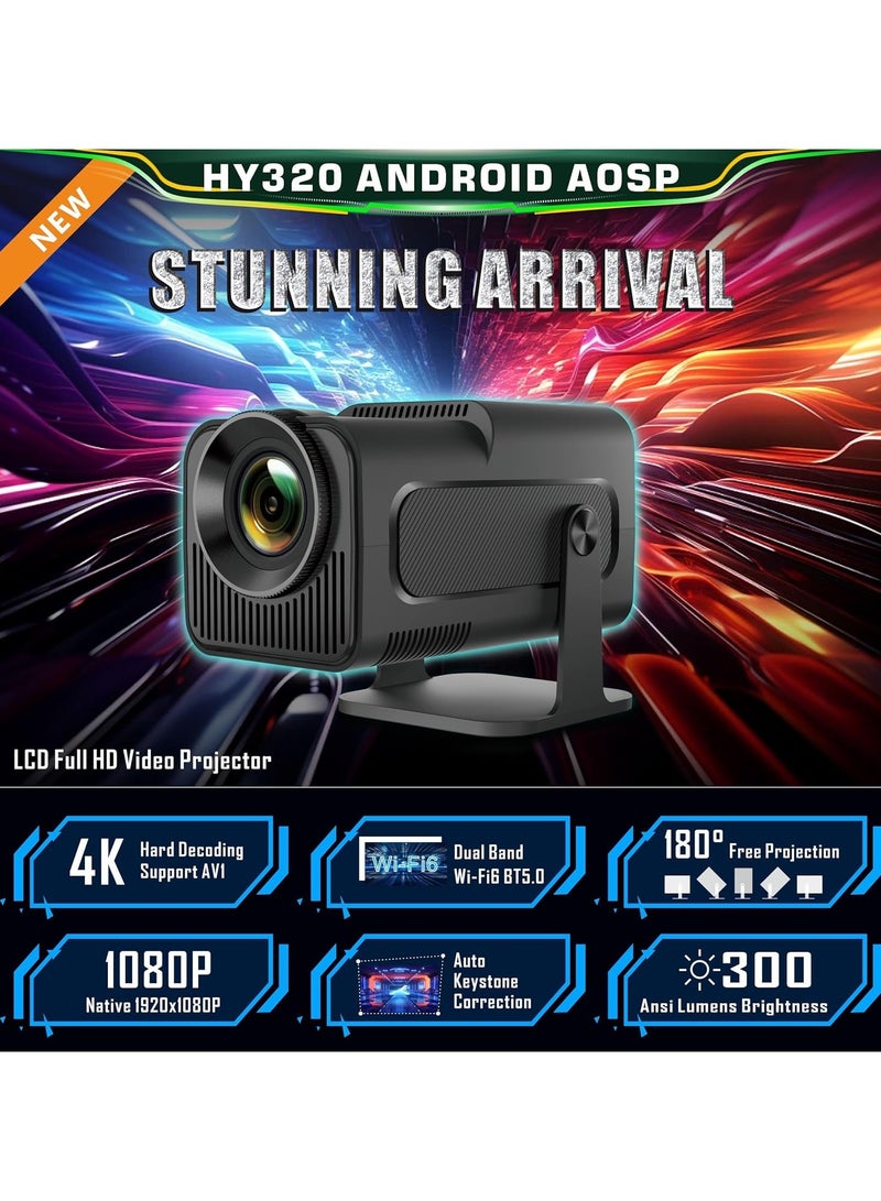 Smart Full HD 1080P Home Cinema Projector – WiFi & Bluetooth | Android OS | Screen Mirroring | HDMI/USB | Built-in Speaker 1080P Home Cinema Projector  - Image 4