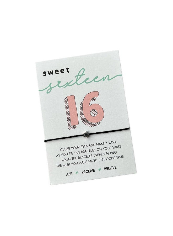 Sweet 16 gift | 16 birthday wish bracelet | Gift for 16th birthday | Sweet sixteen present - Image 1