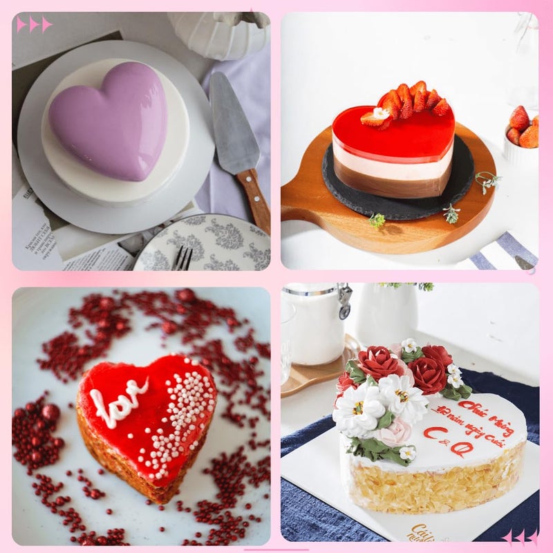 Youeon 3 Pack 4/6/8 Inch Heart Shaped Cake Pans with Removable Bottom, Nonstick Aluminum Cheesecake Baking Molds for Valentine's Day, Birthday, Wedding & Holiday Baking - Image 5