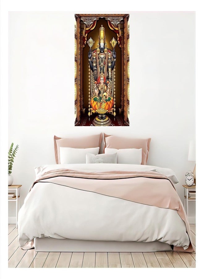 wallpics Vinyl Tirupati Balaji Poster For Wall | Lord Tirupati Poster For Home And Office With Self Adhesive (Multicolor Unframed) II (60Cm X 90Cm) Jican5017-3 - Image 4