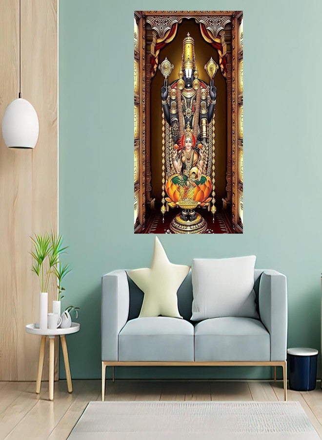 wallpics Vinyl Tirupati Balaji Poster For Wall | Lord Tirupati Poster For Home And Office With Self Adhesive (Multicolor Unframed) II (60Cm X 90Cm) Jican5017-3 - Image 2
