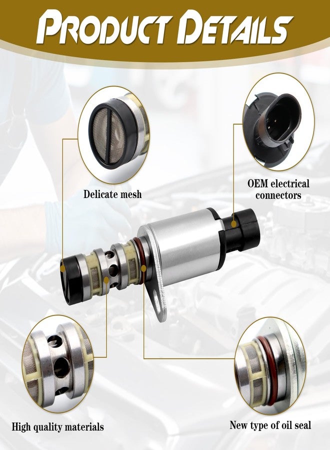 VANUODA 2 Pcs Camshaft Engine Oil Control Variable Valve Timing VVT Solenoid, Compatible with Chevy Aveo Cruze Sonic Trax for Astra for Pontiac G3 for Saturn, Replace# 12992408 55567050 918-006 - Image 3