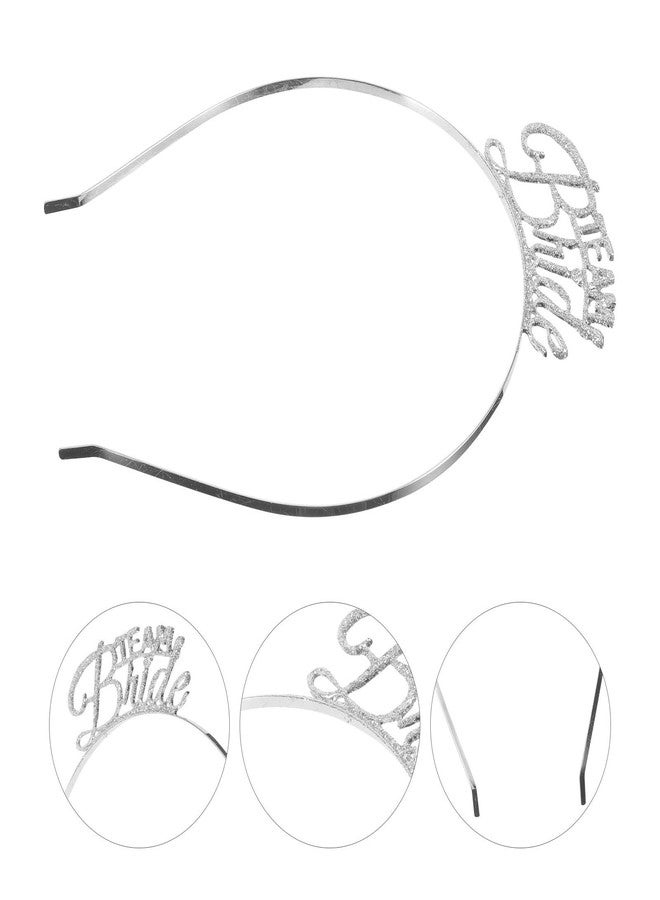 KALLORY 9 pcs Team Bridal Clasp Decorations Supplies Bachelor Head Crystal Hoops Headband Hair Metal Princess Shower Accessories Tiara Party Bachelorette For Bride - Image 4