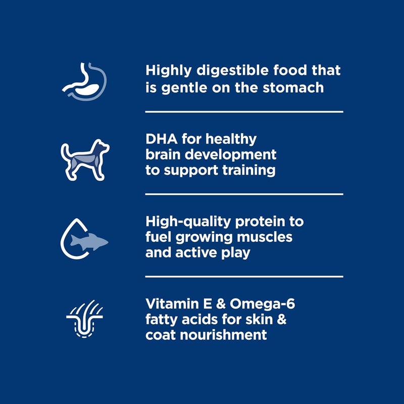 Hills طعام الكلاب الرطب من هيلز ساينس دايت للكلاب الجراء ذو المعدة الحساسة والجلد - حساء السلمون والخضار 125 أونصة - علبة من 12 - Image 4