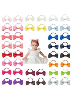 40 Baby Hair Ties  Boutique Tiny Elastic Ponytail Rubber Bands for Baby Girls Toddler Hair Accessories Cute Pair Hair Bands for Newborns Infants and Little Girls