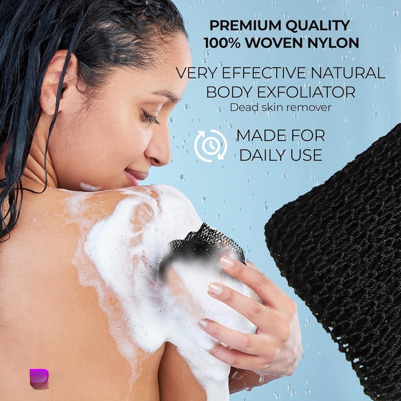 African net, bath towel foaming net, bath towel exfoliating net, blue + purple - Image 5