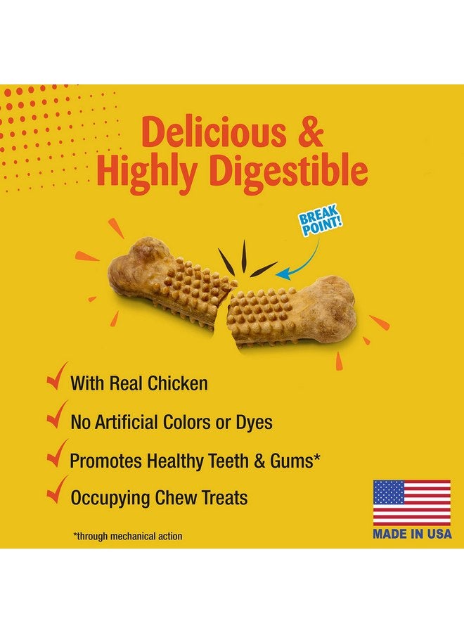 Nylabone Nubz Natural Edible Chew Treats for Dogs, Long Lasting Chews Made in USA, Chicken Flavor, Large - Up to 50 lbs. (20 Count) - Image 2