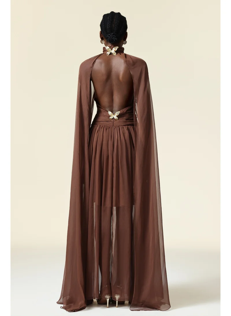 Bella Barnett  Rereny Butterfly Folds Maxi Dress for Women | Best Price UAE