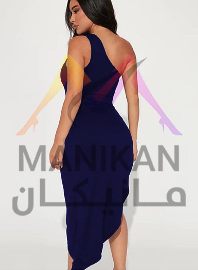 MANIKAN Womens Nightgown for soft cotton open in the back, short on one side and long on the other - Image 2