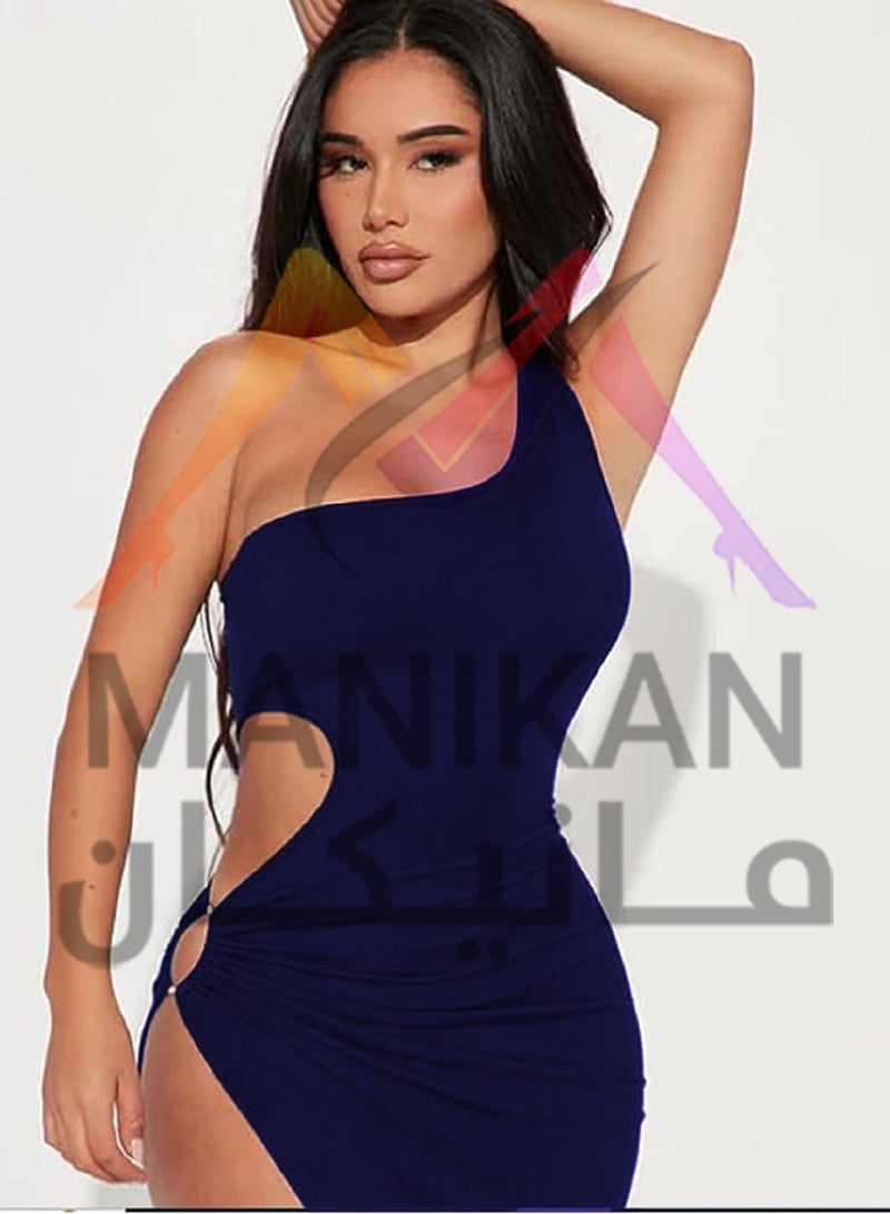 MANIKAN Womens Nightgown for soft cotton open in the back, short on one side and long on the other - Image 3