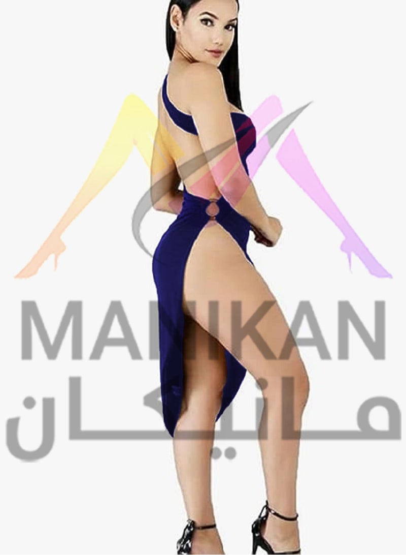 MANIKAN Womens Nightgown for soft cotton open in the back, short on one side and long on the other - Image 4