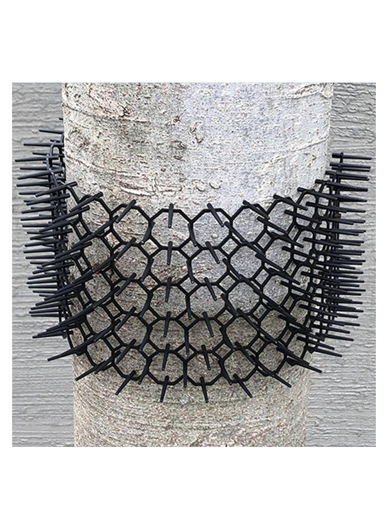 Generic 12PCS 20*15.5cm Cat Scat Mat with Spikes, Prickle Strips Plastic Spikes, Indoor and Outdoor for Dererrent, Prickle Strip Dig Network Stopper Cat Repellent Mat, Pet Digging Deterrent 8 U-Shaped Peg  - Image 3