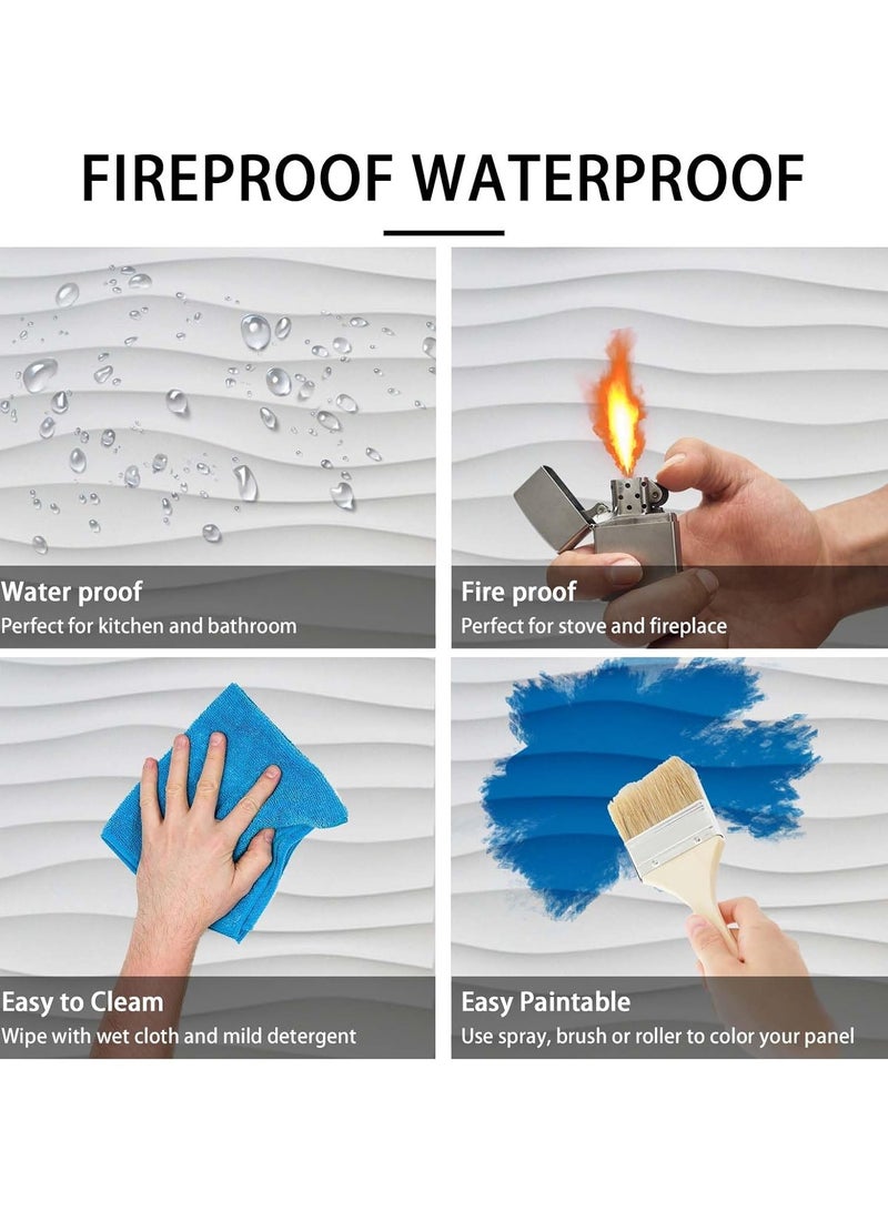 AUTOYSUR Decorative 3D Wall Panels in Diamond Design, 3D Wall Panels, PVC 3D Wall Panel Diamond, 3D Textured Wall Panels, for Interior Wall Decor, 50 * 50cm Matt White (12 Pack) (White) - Image 4