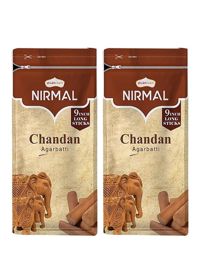 Nirmal Sandalwood Premium Fragrance 120 Incense Stick Agarbatti by Shubhkart (Pack of 2)  - Image 1