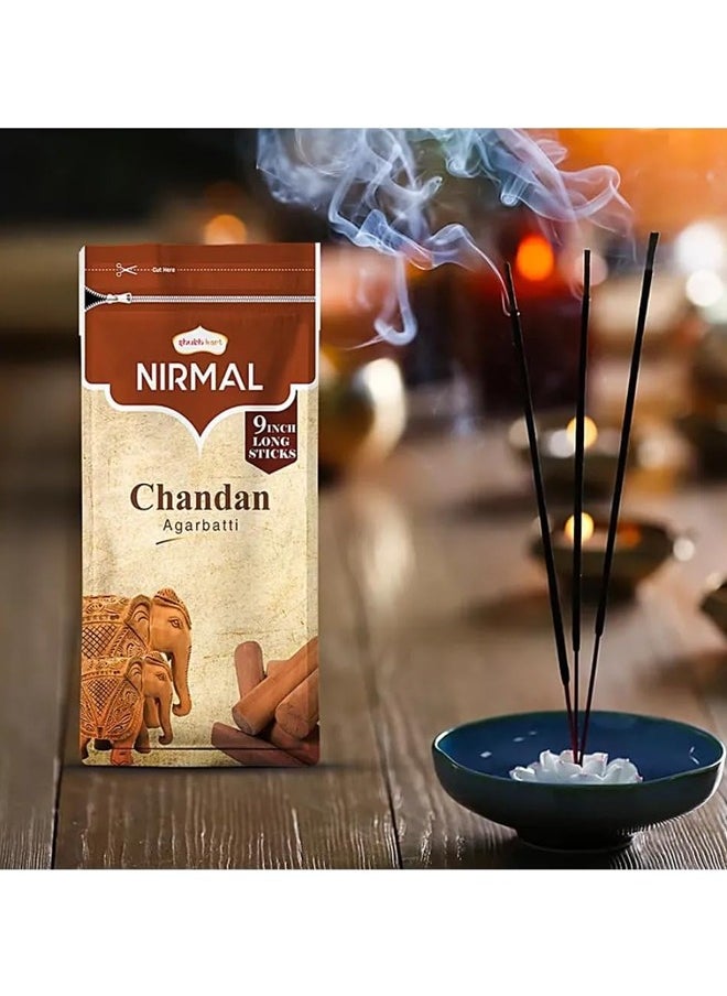 Nirmal Sandalwood Premium Fragrance 120 Incense Stick Agarbatti by Shubhkart (Pack of 2)  - Image 3