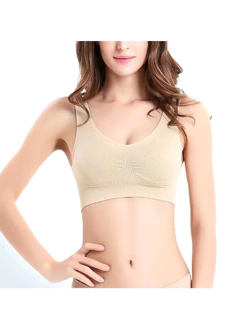 DubaiGallery Women's Seamless Comfort Sports Bra Padded Wirefree Yoga Bras - Image 2