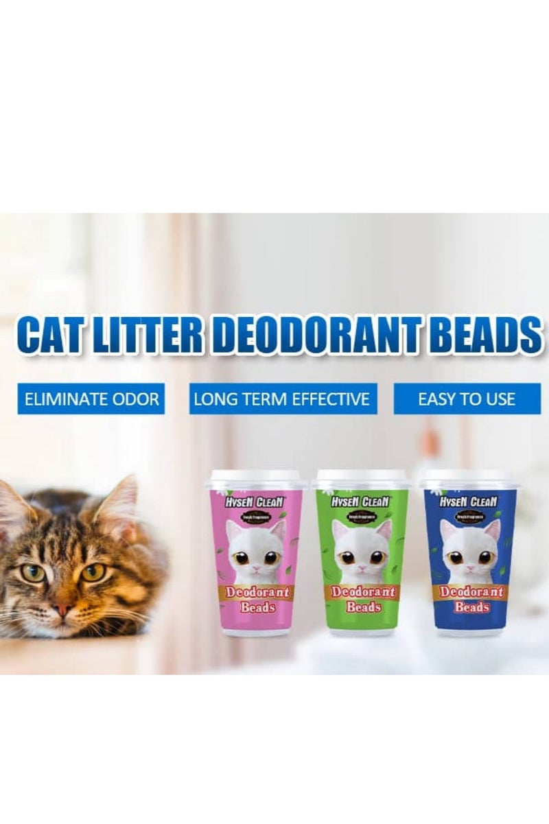 hysen clean Cute Tabby Cat Litter Deodorizer - Cherry Blossom - 450g - Image 1