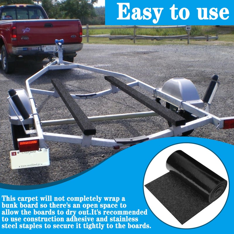 DECOHS 8 Inch x 20 Ft Boat Trailer Bunk Carpet - Marine Bunk Padding for Outdoor Jet Ski Ramp Garage Dock - Image 5