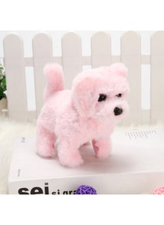 Generic Electric Dog Plush Simulation Robot Dog 1-3 Puppy Kitten Stall Children's Toys Electronic Pet Stall Wholesale-Color:Chow Chow Pink  - Image 1