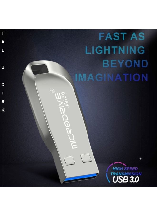 BURAQ MicroDrive 64GB USB 3.0 Fashion High Speed Metal Rotating U Disk (Grey)  - Image 3