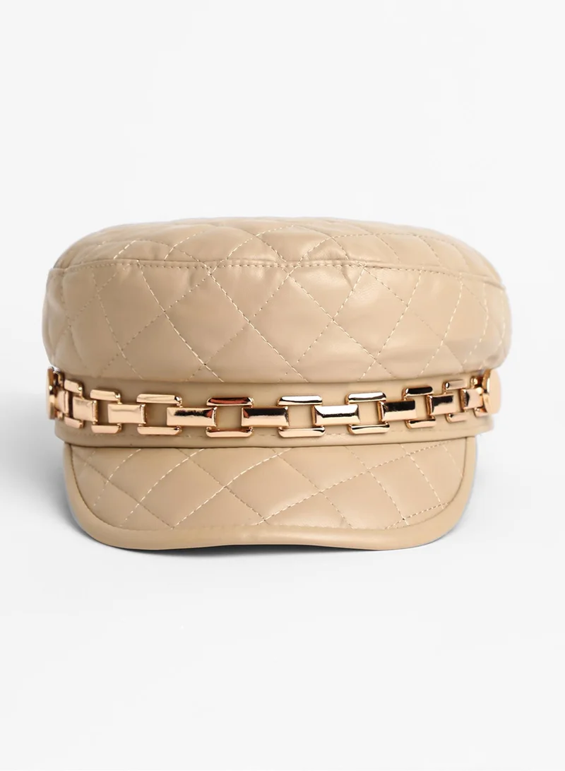 Haute Sauce Quilted Breton Cap - Sand Beige