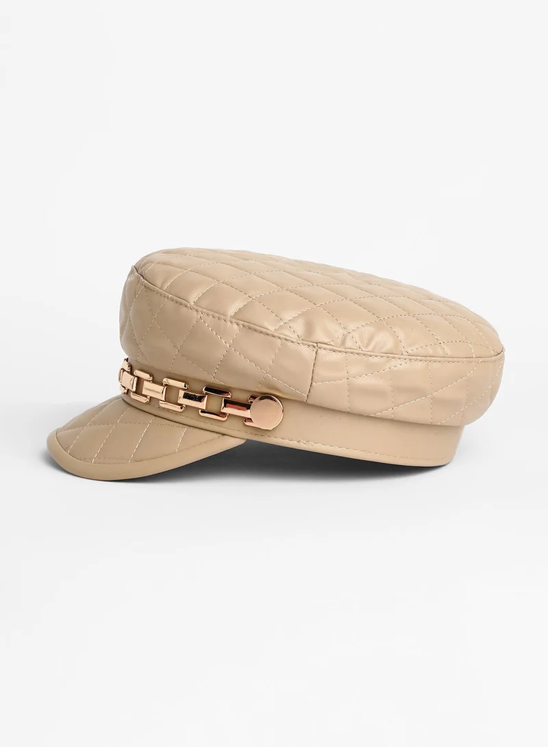 Haute Sauce Quilted Breton Cap - Sand Beige