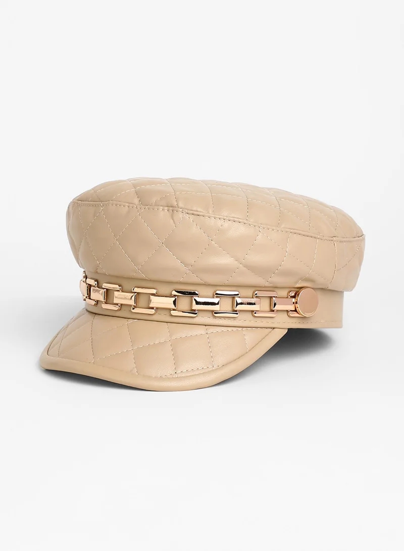 Haute Sauce Quilted Breton Cap - Sand Beige