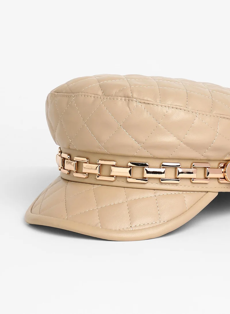 Haute Sauce Quilted Breton Cap - Sand Beige