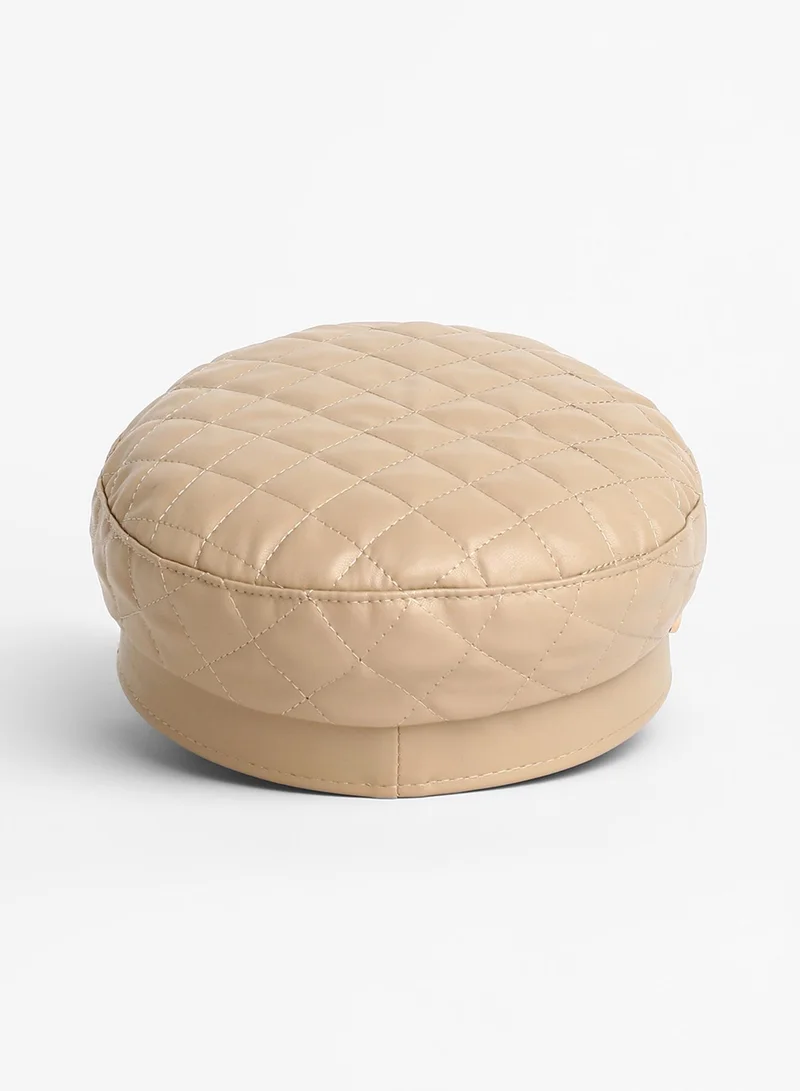 Haute Sauce Quilted Breton Cap - Sand Beige