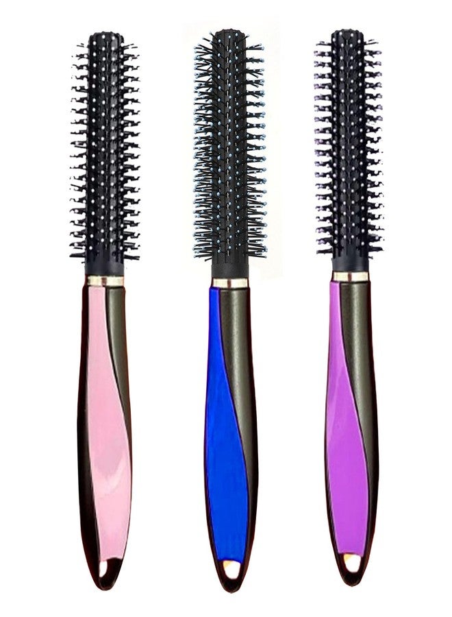 BlackLaoban Round Hair Brush for Blow Drying, Styling, Curling, Straighten with Soft Nylon Bristles for Short or Medium Curly Hairs for Women & Men HBR6 (Blue) - Image 3