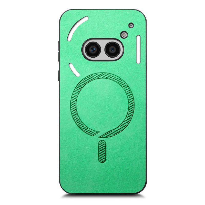 HuHa Case Cover For Nothing Phone 2a Solid Color Retro Magsafe PU Back Cover Phone Case(Green) - Image 3