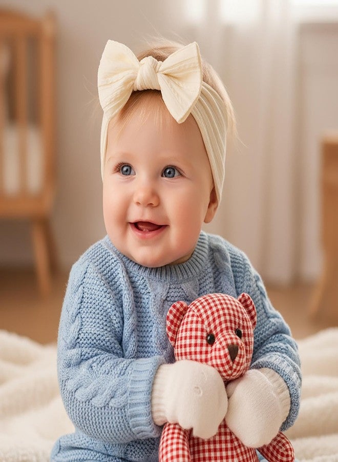 ووي أطواق شعر للأطفال من Woeoe مزينة بفيونكات، مصنوعة من النايلون الناعم، إكسسوارات شعر للبنات حديثات الولادة. - Image 3