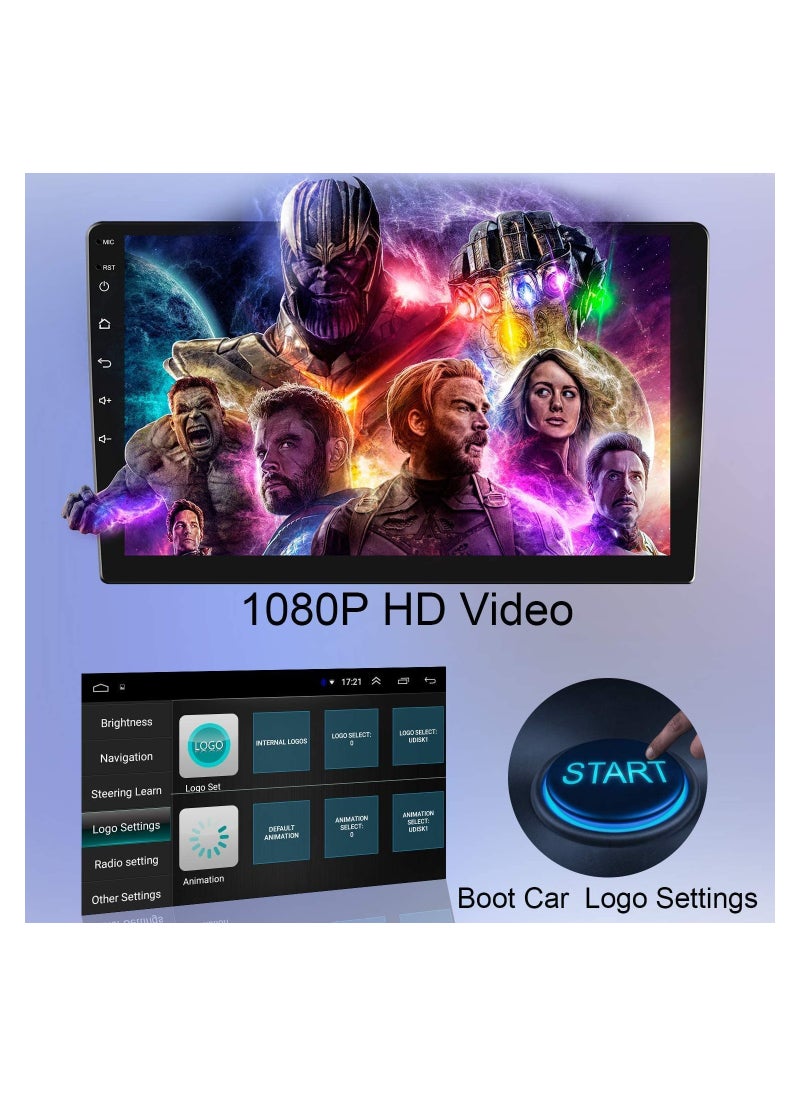 SHEZA STAR - Android Double Din Car Stereo 10.1 Inch 1080P HD Touch Screen Car Screen Android 11 System with GPS Navi HiFi WiFi Bluetooth RDS FM Radio Mirror-Link Dual USB with Backup Camera - Image 1