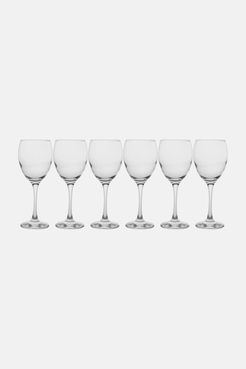LAV 6 Pieces White Glasses 340ml, White - Image 1