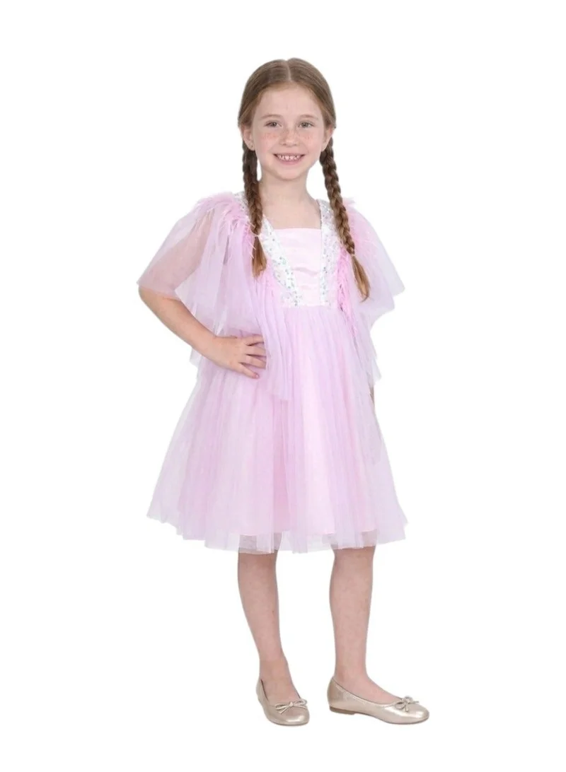 دىدانيالا D' Daniela - Dragonfly Dress with Sequins Baby Pink