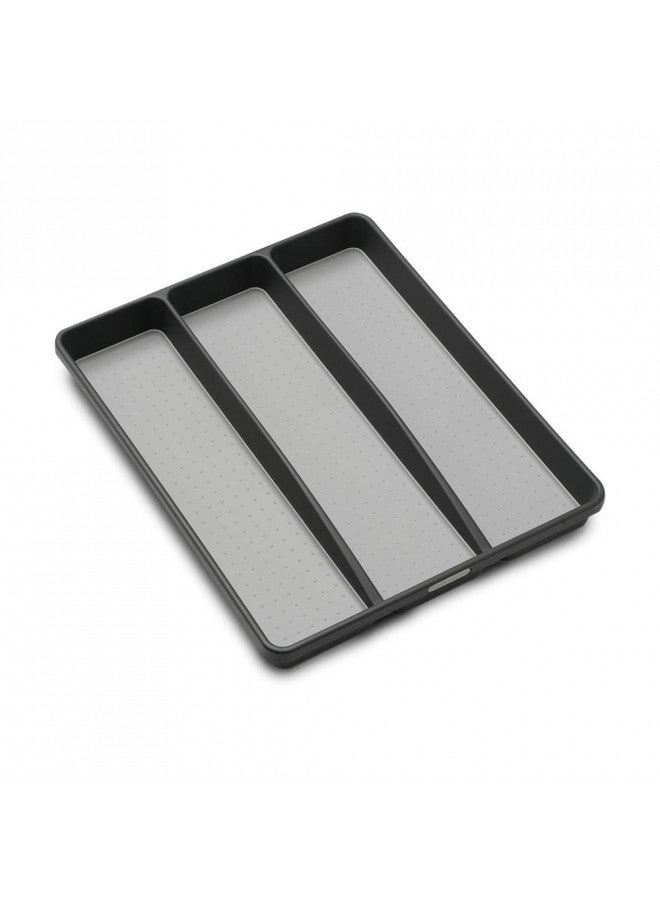 madesmart Classic Large Utensil Tray Soft Grip, Non-Slip Kitchen Drawer, Multi-Purpose Home Organization, BPA Free, Granite - Image 1