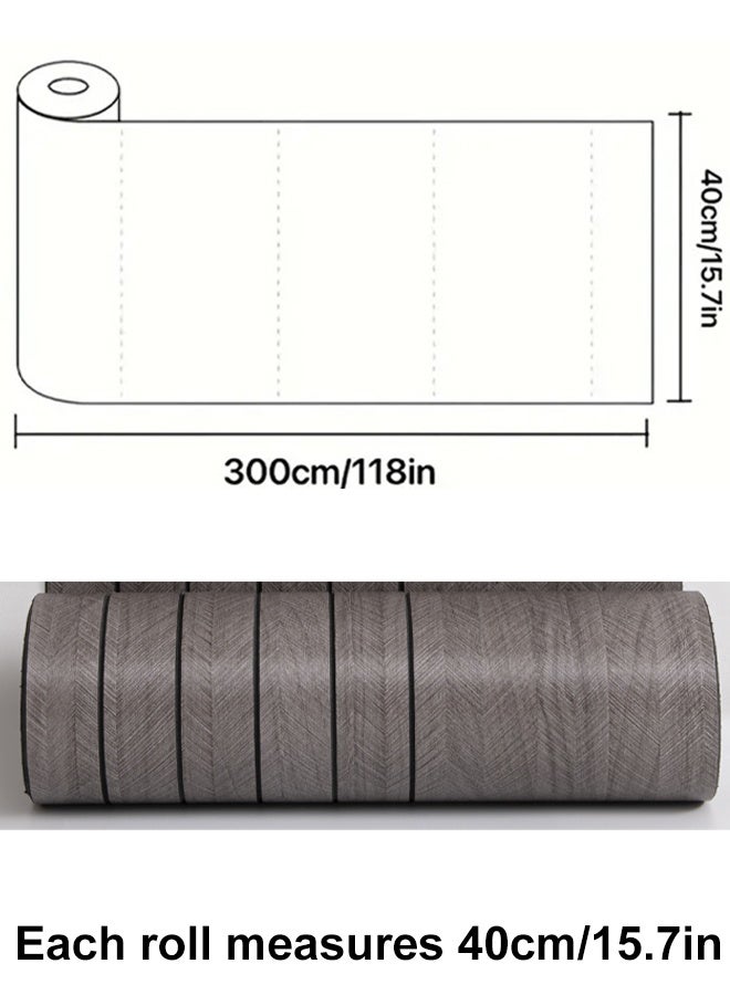نوايوو ألواح جدارية ثلاثية الأبعاد سميكة بنقشة حبيبات الخشب - 300 سم × 40 سم، ألواح جدارية ذاتية اللصق من مادة PVC عازلة للصوت، ورق جدران سهل اللصق لتزيين المنزل، غرفة المعيشة، غرفة النوم (9-3-BK) - Image 2