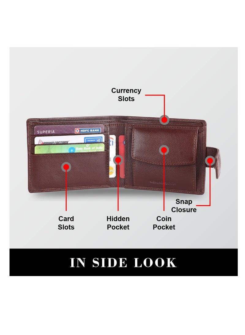 HAMMONDS FLYCATCHER Gift for Men - Men's Leather Wallet, Keychain, and Ball Pen Combo -  Leather, 5 ATM Card Slots and More - Gift Set for Husband, Boyfriend, Father - Redwood Brown | HF502LNBR_KR_PEN | C8GD - Image 4