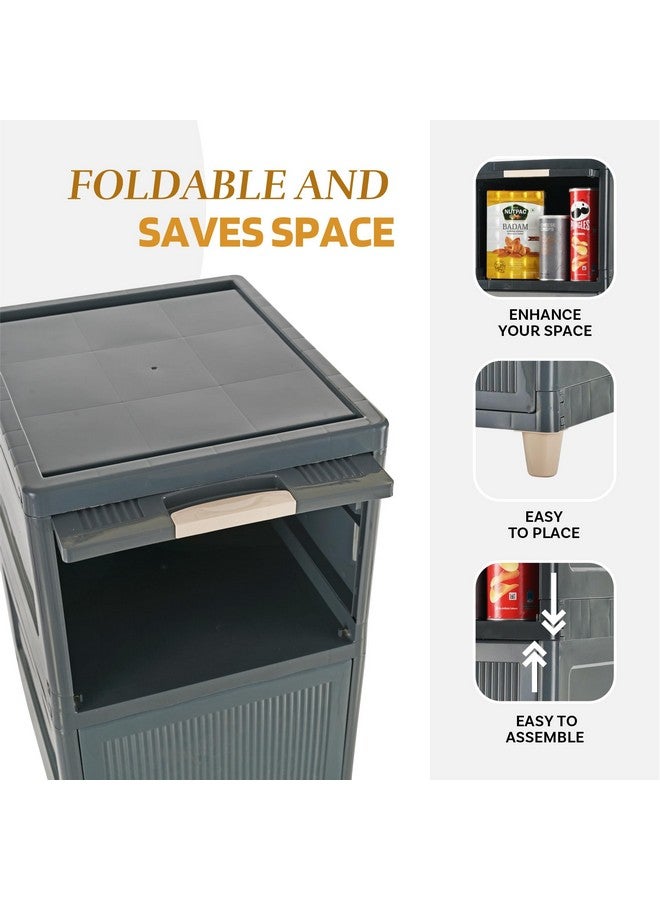 Kuber Industries 6 Units Storage Cabinet Organizer (4 + 2) | Multipurpose Folding Storage Racks | Clothes Drawer Organizer for Wardrobe | Grey - Image 4