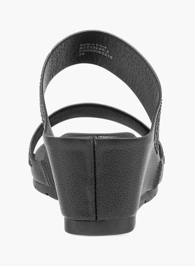 لو كونفورت صنادل نسائية ويدج مزينة بإبزيم سهل الارتداء - Image 5