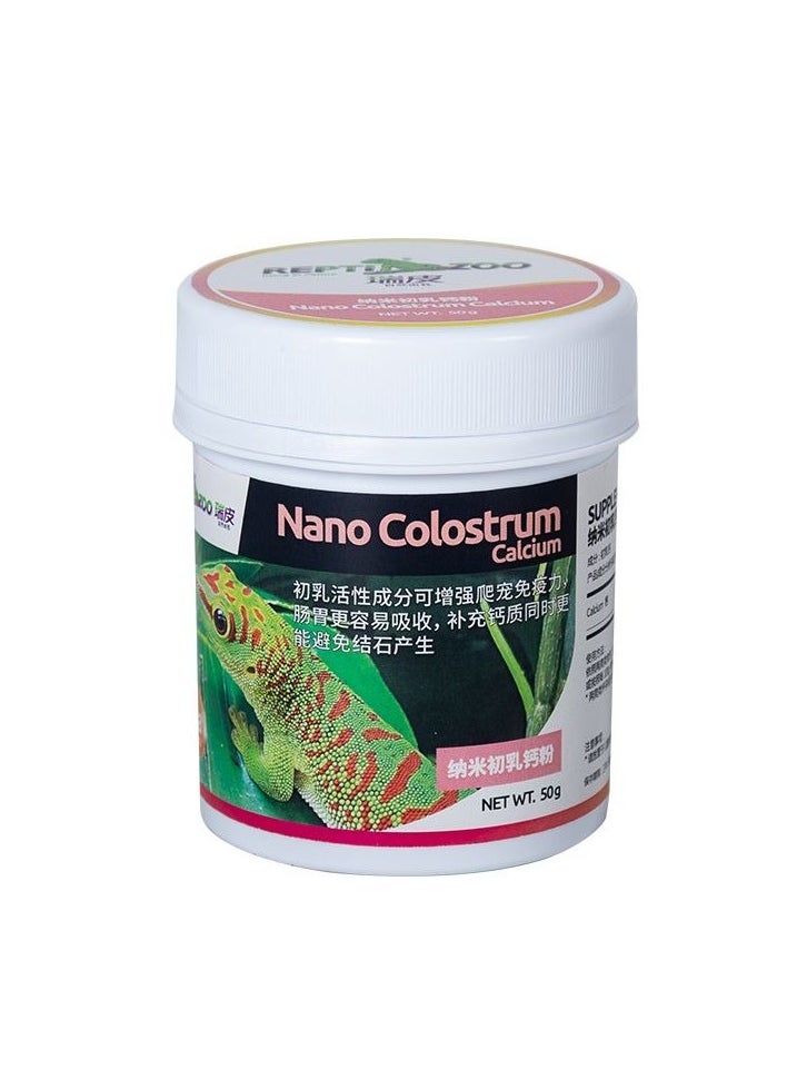 REPTIZOO Nano Colostrum Calcium Supplement for Reptiles, 50g  - Image 1