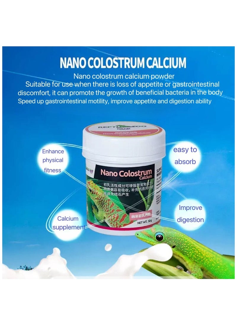 REPTIZOO Nano Colostrum Calcium Supplement for Reptiles, 50g  - Image 3