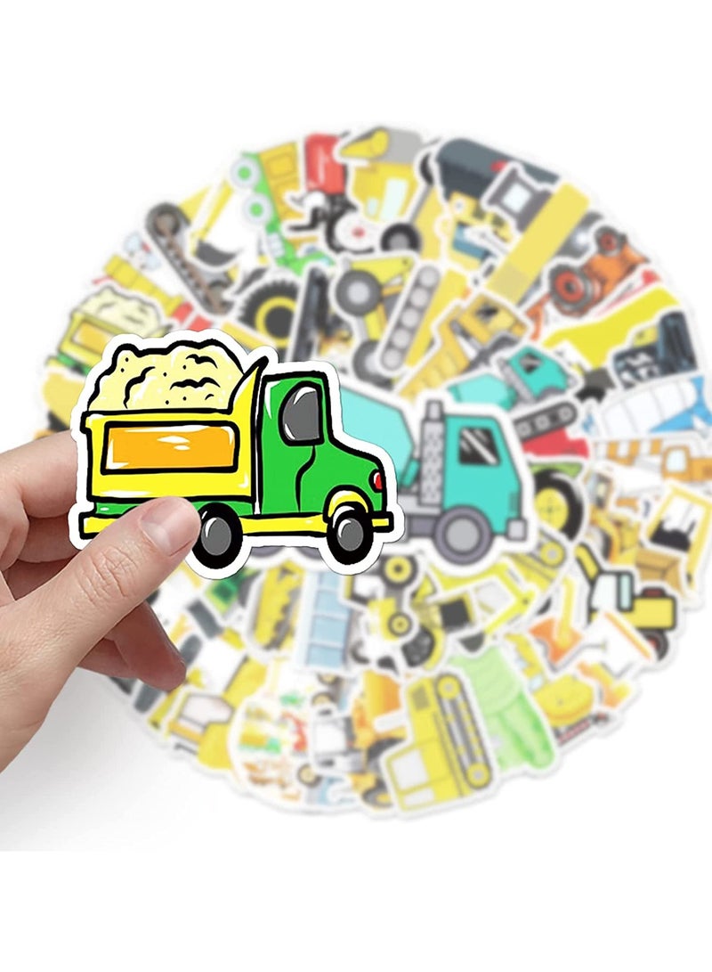 قوس قزح أورينبو ملصقات مركبات البناء 50 قطعة من ملصقات الفينيل لشاحنات النقل والحفارات الهندسية ومركبات البناء، مجموعة ملصقات مقاومة للماء مثالية للأولاد والهاتف وزجاجة المياه والكمبيوتر المحمول - Image 4