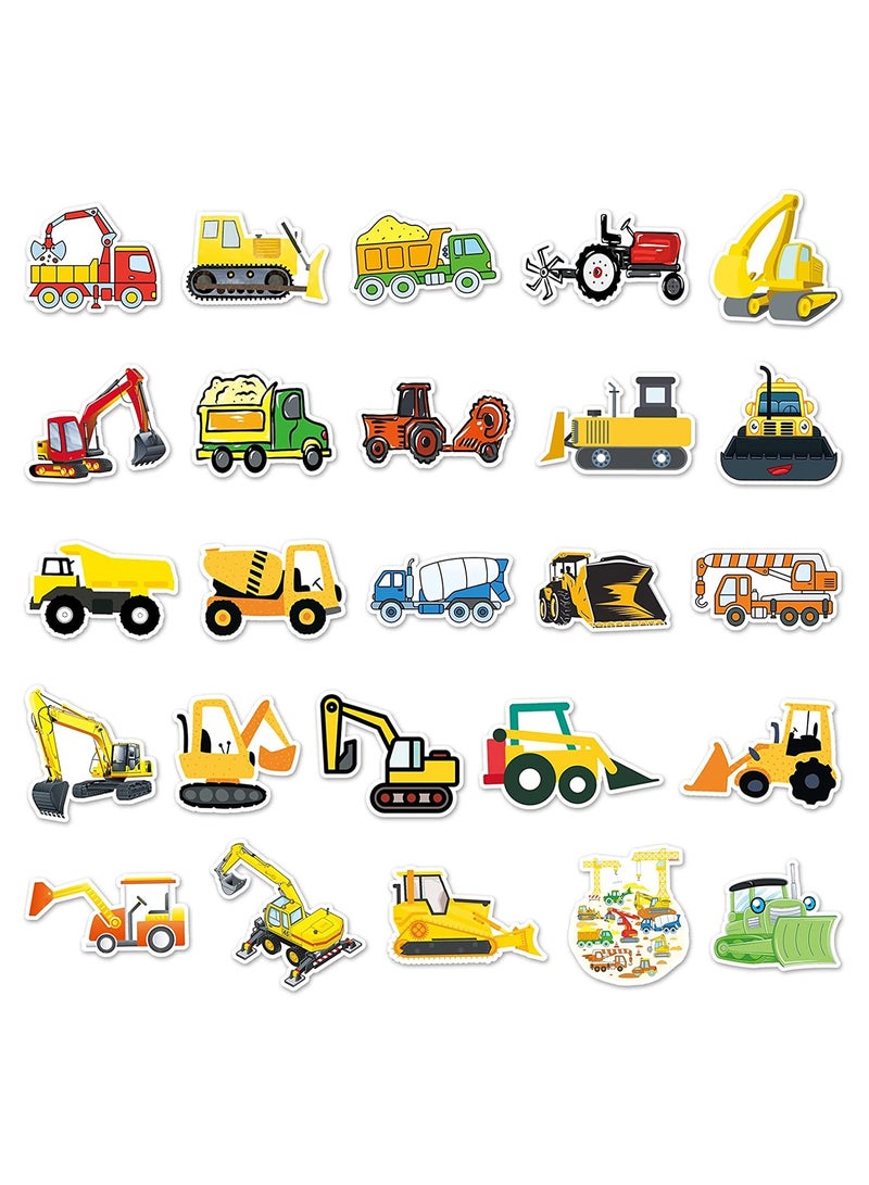 قوس قزح أورينبو ملصقات مركبات البناء 50 قطعة من ملصقات الفينيل لشاحنات النقل والحفارات الهندسية ومركبات البناء، مجموعة ملصقات مقاومة للماء مثالية للأولاد والهاتف وزجاجة المياه والكمبيوتر المحمول - Image 5