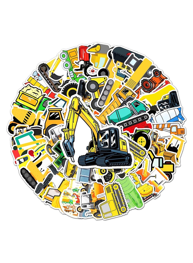 قوس قزح أورينبو ملصقات مركبات البناء 50 قطعة من ملصقات الفينيل لشاحنات النقل والحفارات الهندسية ومركبات البناء، مجموعة ملصقات مقاومة للماء مثالية للأولاد والهاتف وزجاجة المياه والكمبيوتر المحمول - Image 3
