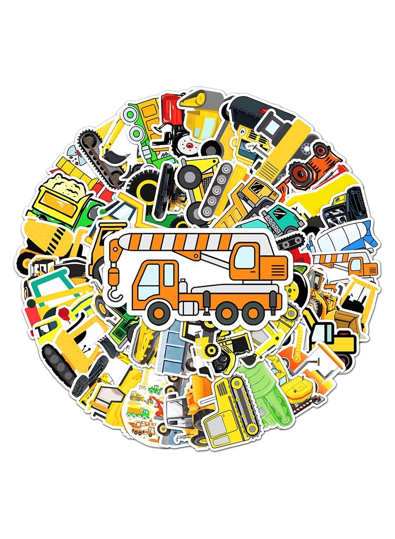 قوس قزح أورينبو ملصقات مركبات البناء 50 قطعة من ملصقات الفينيل لشاحنات النقل والحفارات الهندسية ومركبات البناء، مجموعة ملصقات مقاومة للماء مثالية للأولاد والهاتف وزجاجة المياه والكمبيوتر المحمول - Image 2