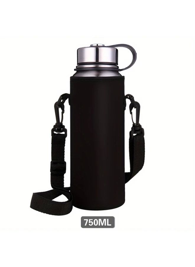 Durable Nylon Water Bottle Sleeve Pouch With Adjustable Strap Protective Cover Holder For 18.6oz Stainless Steel Bottles Outdoor And Travel Secure Fit Lid - Image 2