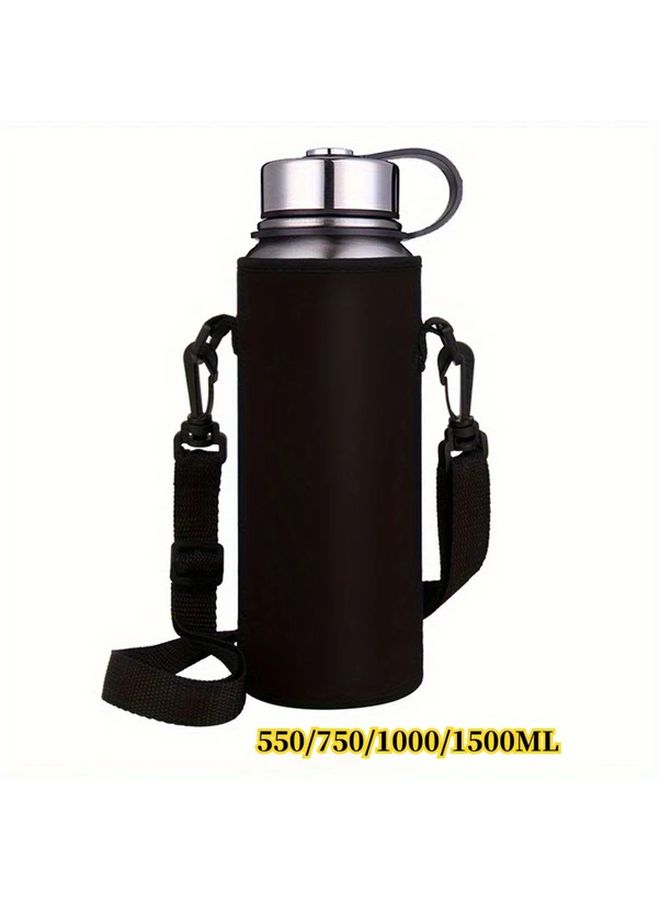Durable Nylon Water Bottle Sleeve Pouch With Adjustable Strap Protective Cover Holder For 18.6oz Stainless Steel Bottles Outdoor And Travel Secure Fit Lid - Image 1