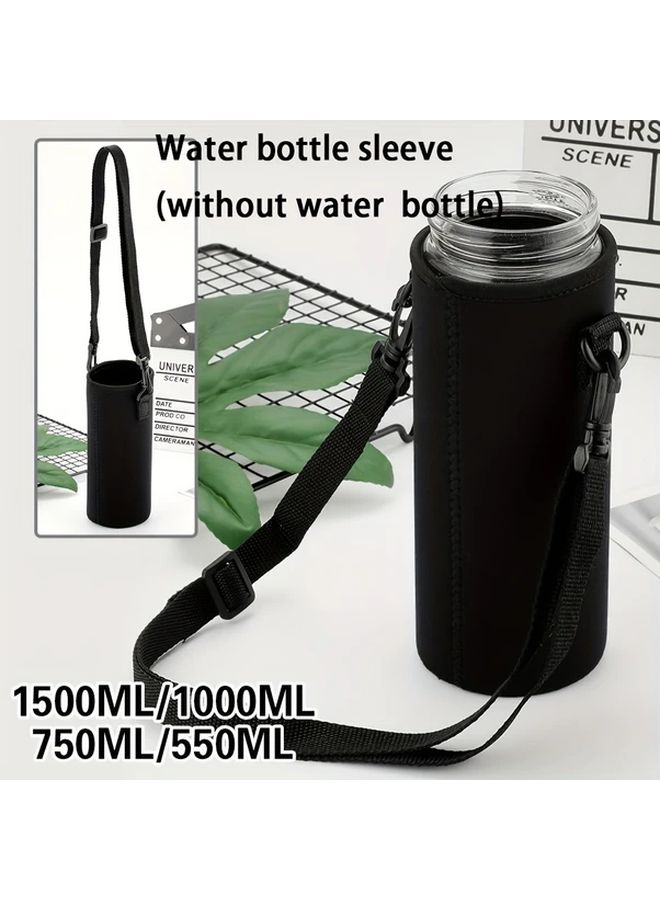 Durable Nylon Water Bottle Sleeve Pouch With Adjustable Strap Protective Cover Holder For 18.6oz Stainless Steel Bottles Outdoor And Travel Secure Fit Lid - Image 4