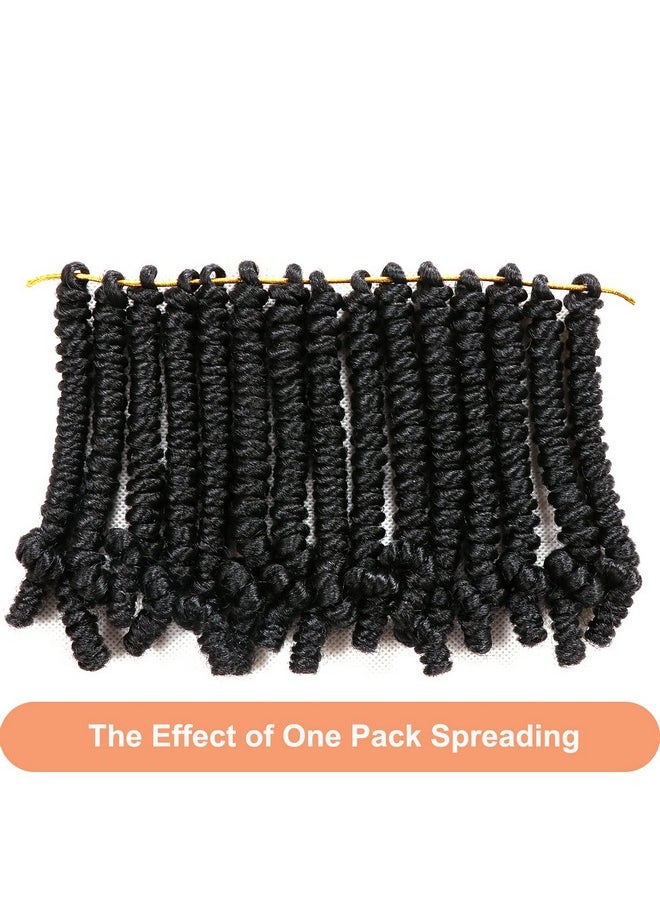 Lifabeauty 8 Packs Short Bob Spring Twist Crochet Hair 6Inch Pretwisted Passion Twist Hair Pre Looped Crochet Braids Hair For Black Women (6 Inch 1B)  - Image 5